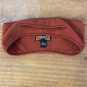 NIB Duluth Trading Co. Fleece Head Band With Ball Cap Opening M/L Rust Brown